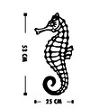 Seahorse Fali dekoráció, Tanelorn, 25x53 cm, fém