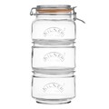 Kilner 3 db Befőttesüveg fedővel, Alegria, üveg, átlátszó