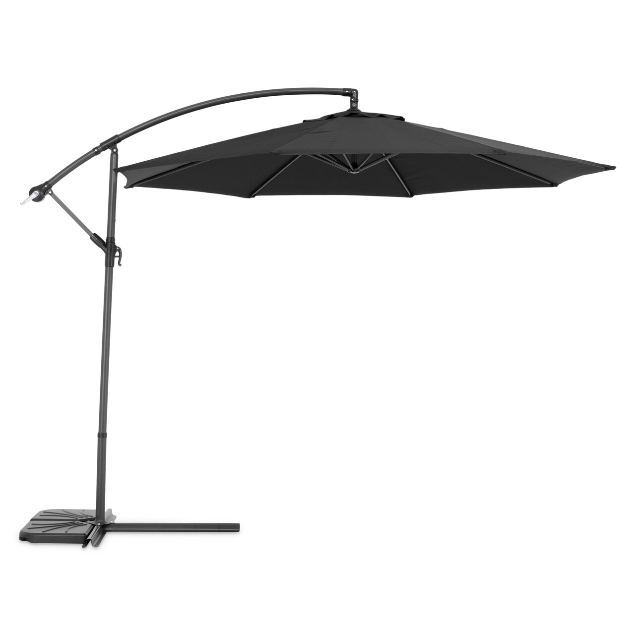 Maison larisa napernyő emelővel, h.256 d.300 , acél/poliészter, fekete