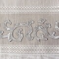 Eurofirany függöny, Anne, 140x270 cm, bársony, fehér / szürke