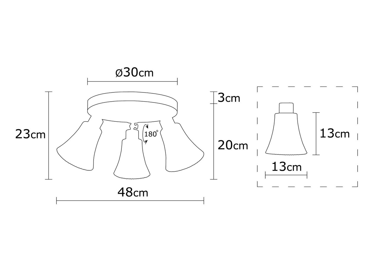 Foca N-121 Csillár, Noor, 23 X 48 Cm, 3 X E27, 100W, Fekete