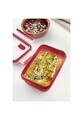 Téglalap alakú serpenyő tetővel, Tefal, Clip & Micro, 1,2 L, műanyag, piros