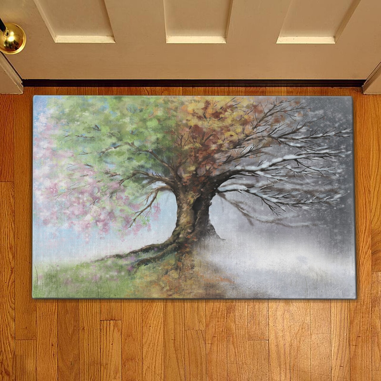 Bejárati Szőnyegek Tree Seasons, Casberg, 38x58 Cm, Poliészter, Sokszínű