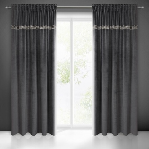 Draperie Eurofirany, Jovita, 140x270 cm, catifea, negru