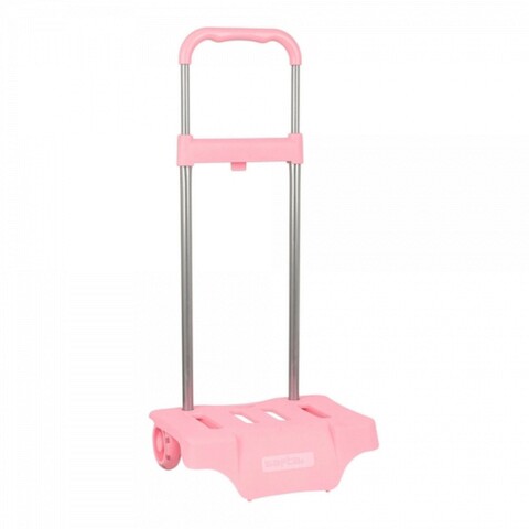 Troler pentru rucsac, Safta, Universal, 30 x 23 x 85 cm, otel/polipropilena, roz