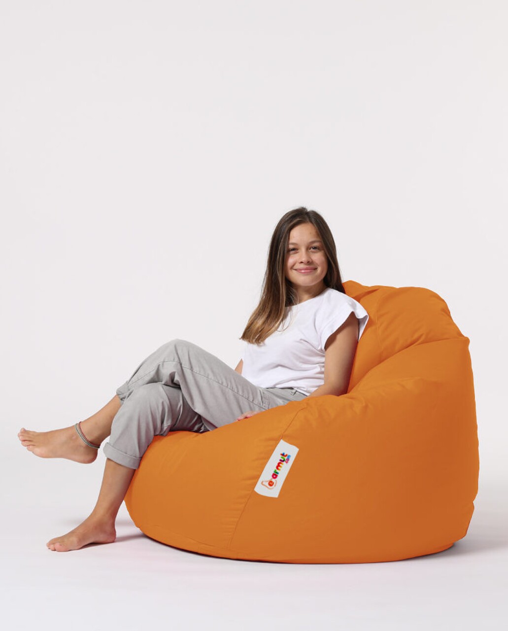 Bean Bag Babzsák, Ferndale Premium XXL, 115x130 Cm, Vízhatlan Poliészter, Narancssárga