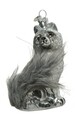 Gömb Fox, Decoris, 7x6x13 cm, üveg, szürke