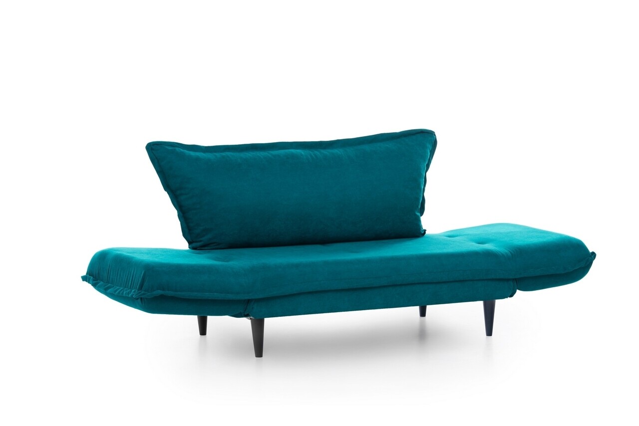 Vino Daybed Kihúzható Kanapé, Futon, 3 Személyes, 200x70 Cm, Fém, Zöld