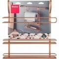 Triple City Copper fűszertároló polc, Metaltex, 8 x 38 x 35 cm, rozsdamentes acél / Polytherm bevonat, réz