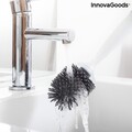 WC kefe szappanadagolóval, Bruilet InnovaGoods, öntapadós fali tartó, 10x45 cm