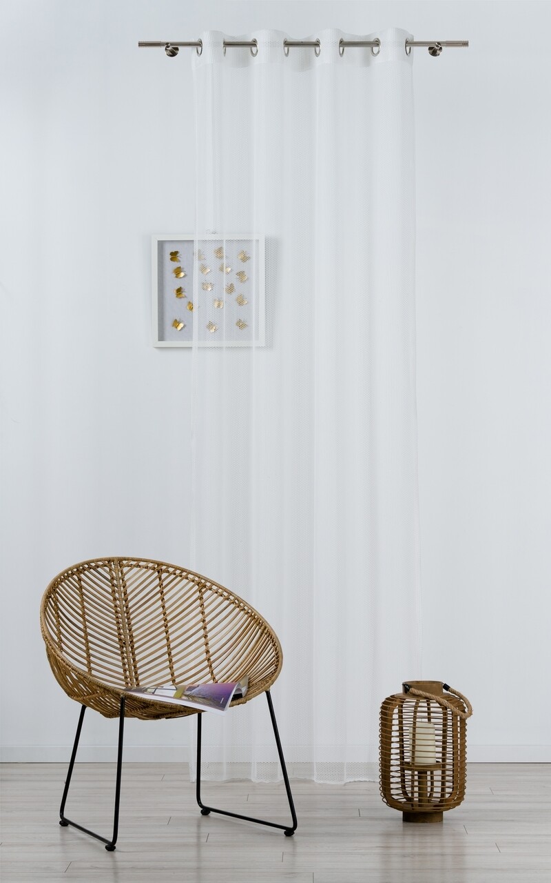 Fehér átlátszó függöny 140x245 cm Miko – Mendola Fabrics