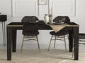Masa Veyron, Talon, 145 x 85 x 76.2 cm, negru/auriu