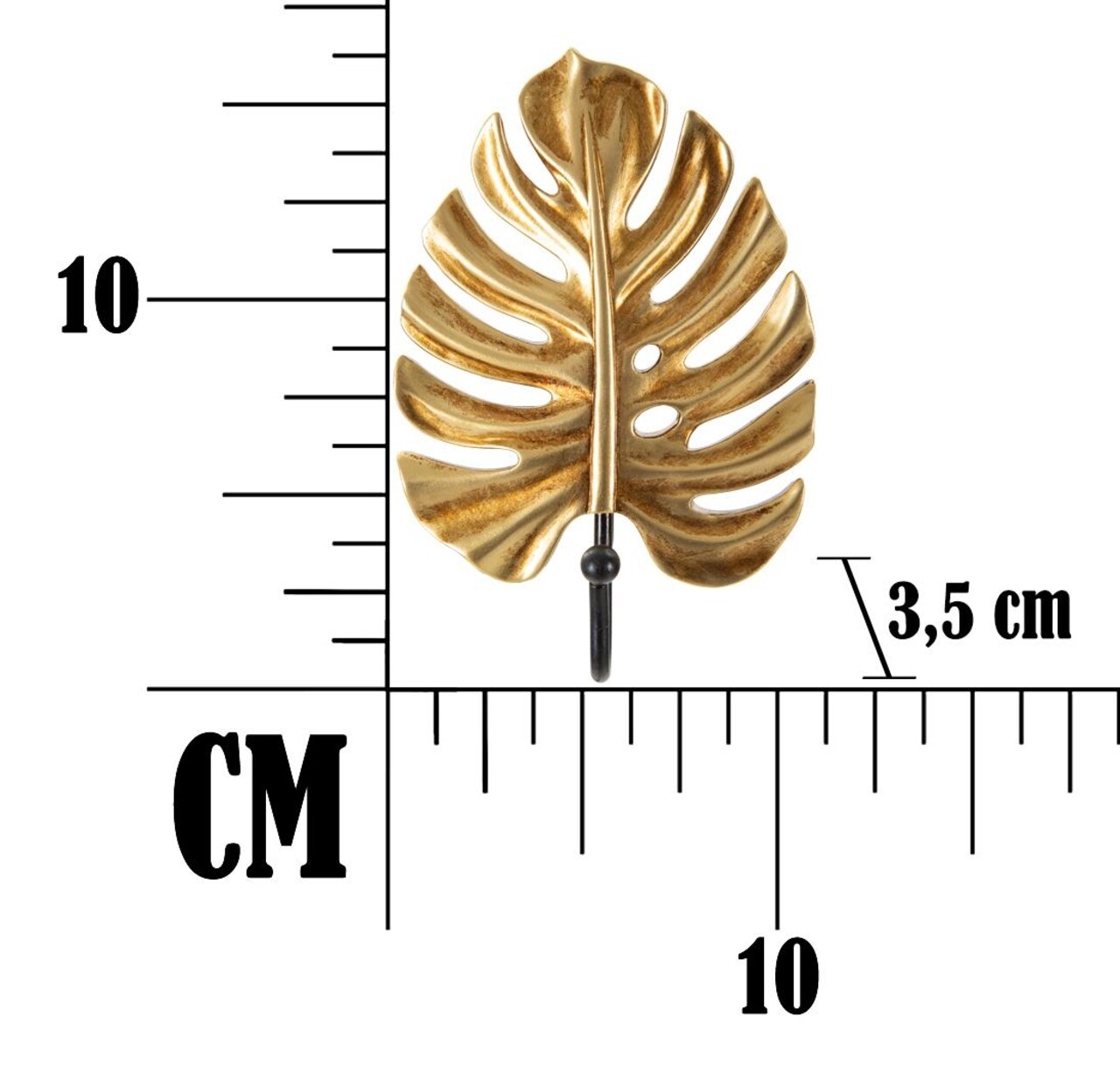Akasztó Leaf, Mauro Ferretti, 11x3,5x16 Cm, Poliirazin / Vas