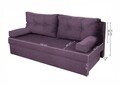 Alfi kanapéágy 192x80x77 cm tárolódobozzal, Lila