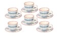 6 kávéscsésze tányérokkal, Metropolis Tirreno, Tognana, 95 ml, mázas kerámia, sokszínű
