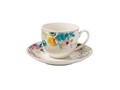 Paradise Blue 2 db Kávés csésze kistányérral, Brandani, 90 ml, porcelán