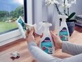 2 az 1-ben ablaktisztító spray ablaktisztítóhoz, Leifheit, műanyag / mikroszálas