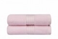 Hobby 2 darabos Kéztörlő szett, Mira, 50x90 cm, 100% pamut, rózsaszín