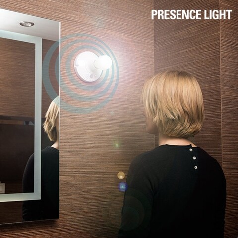 Presence Light Mozgásérzékelős foglalat égővel, Ø13x7 cm