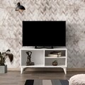 Zisino TV Komód, Kalune Design, 100x35x54 cm, fehér