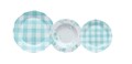 Cappettata Hihhy Turchese 18 darabos Étkészlet, Tognana, porcelán, fehér/kék