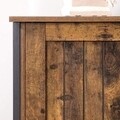 Alsó büfé, Vasagle, 80 x 30 x 80 cm, acél/PAL, rusztikus barna