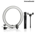 Lampa circulara Selfie Ring cu trepied si telecomanda Youaro,  InnovaGoods, 120 LED-uri