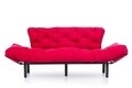 Nitta Triple Kihúzható kanapé, Futon, 3 személyes, 225x70 cm, fém, ciklámen