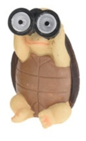 Turtle napelemes lámpa, 7,5x8x16 cm, polisztirol