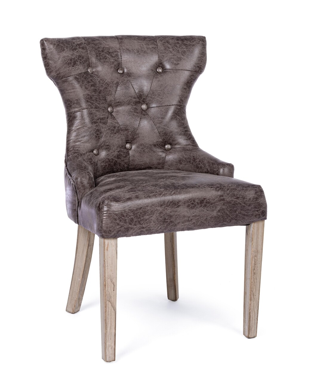 Azelia szék, bizzotto, fa/poliészter, 55x52x92 cm, sötétbarna