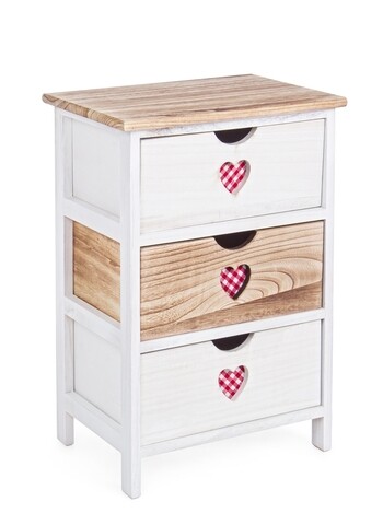 Comoda Chalet, Bizzotto, 40 x 29 x 58 cm, lemn de paulownia
