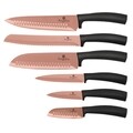 Berlinger 5 darabos Kés szett tartóval, Rose Gold, rozsdamentes acél