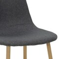 Bella szék, Pakoworld, 44x50x88 cm, fém / textil, sötétszürke