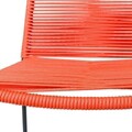 Antea Dark Legs Kerti szék, 53 x 53 x 88 cm, acél/madzag, piros