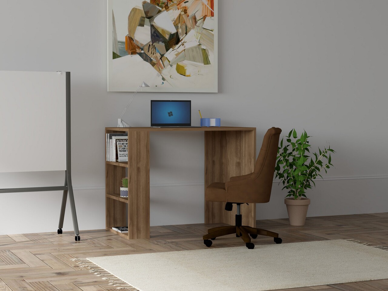 Cool Íróasztal, Puqa Design, 90x50x70 cm, PAL, barna