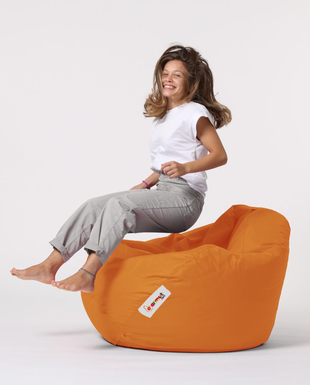 Bean Bag Babzsák, Ferndale Premium XXL, 115x130 Cm, Vízhatlan Poliészter, Narancssárga