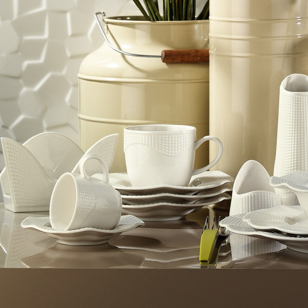 Kutahya Porselen Kávés készlet, MLN12KT0014, 12 darabos, porcelán