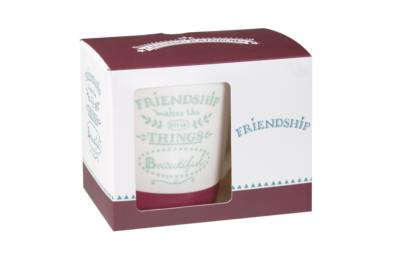 Csésze Díszdobozban, Friendship, Churchill, Fine Bone China Porcelán, 300 Ml