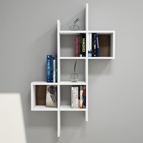 Keno Fali polc, Puqa Design, 78,6x20x125 cm, fehér