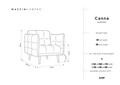 Canna Fotel, Mazzini Sofas, 90x100x88 cm, bársony, rózsaszín