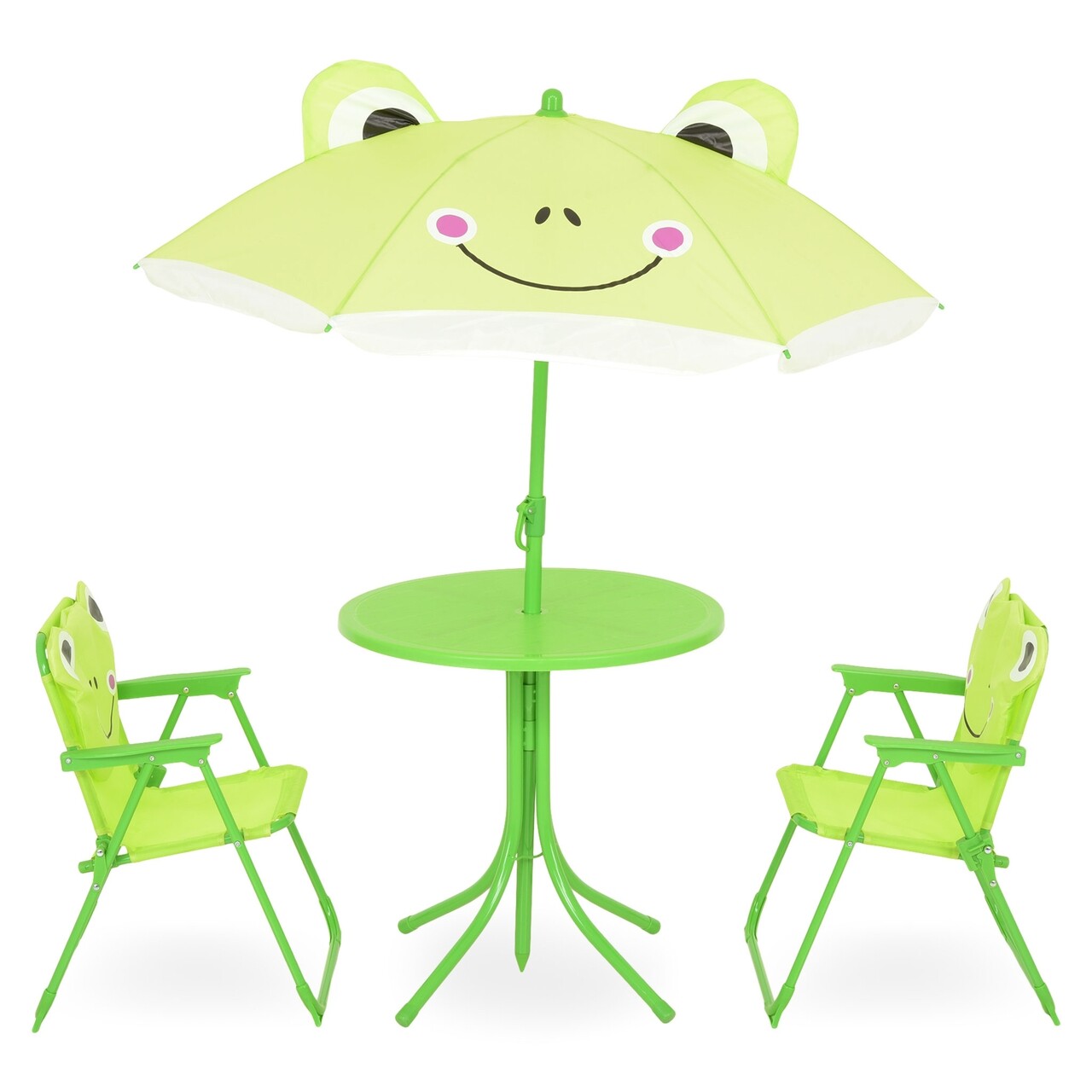 Frog Kerti gyerekbútor szett, 4 darabos, zöld