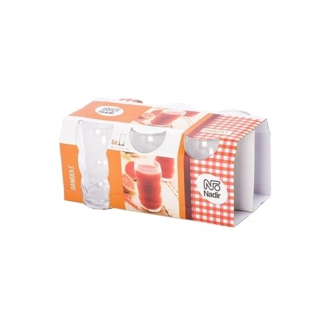 6 pohár készlet Nadir Dolls, ellenálló üveg, 380 ml