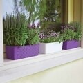 Rattan ültető 30 cm, műanyag, mokka
