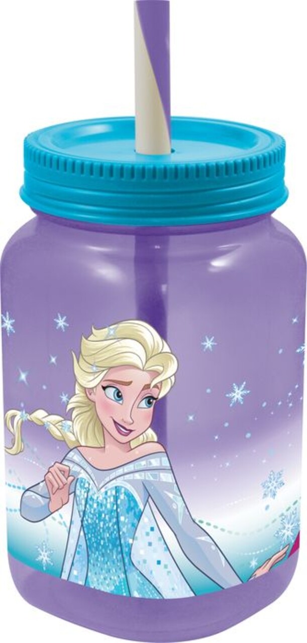 Frozen Pohár szívószállal, Disney, 500 ml, műanyag