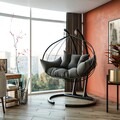 Hanedan Terasz/kerti hinta, Kalune Design, 150x124x189 cm, antracit szürke/fekete