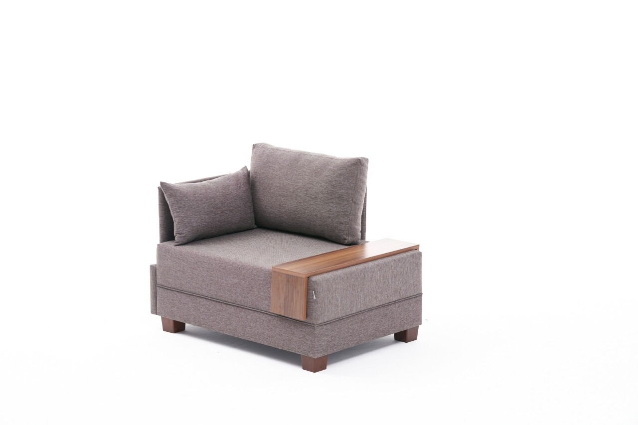 Fotel Fly Armchair Left, Balcab Home,, 100x80x75 Cm, Fa, Barna