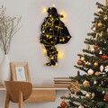 Tanelorn Fénydekoráció, XMASBLACK-005, 37x68 cm, flm, fekete