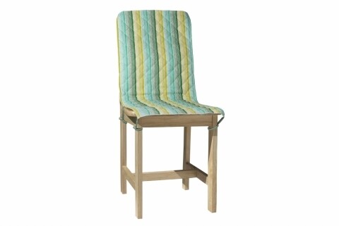 Üléshátvédő 47x100 cm, Green Stripes, 100% pamut, zöld