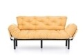 Nitta Triple Kihúzható kanapé, Futon, 3 személyes, 225x70 cm, fém, mustársárga
