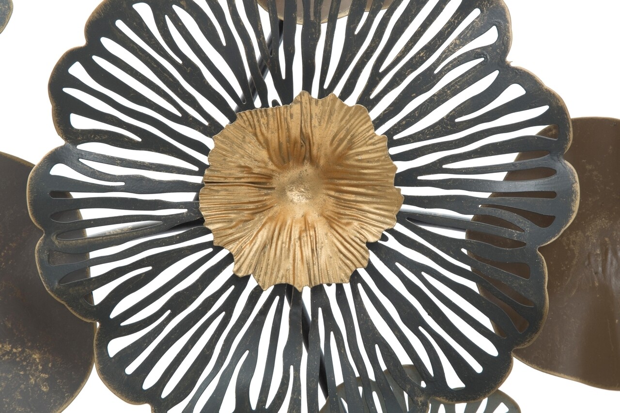 3D Flower Circle Fali Dekoráció, Mauro Ferretti, 155x85 Cm, Vas